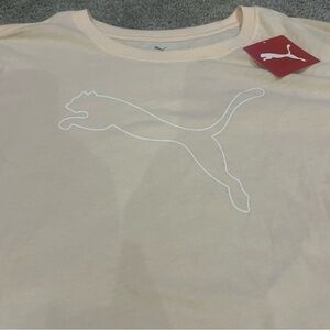 Puma Light peach/ Tan Tee with White Logo